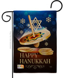 Happy Hanukkah Dreidel - Hanukkah Winter Vertical Impressions Decorative Flags HG114174 Made In USA
