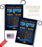 Blessed Yom Kippur - Hanukkah Winter Vertical Impressions Decorative Flags HG114226 Made In USA