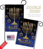 Happy Hanukkah - Hanukkah Winter Vertical Impressions Decorative Flags HG114227 Made In USA