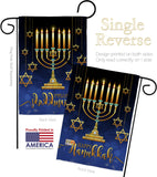 Happy Hanukkah - Hanukkah Winter Vertical Impressions Decorative Flags HG114227 Made In USA