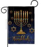 Happy Hanukkah - Hanukkah Winter Vertical Impressions Decorative Flags HG114227 Made In USA