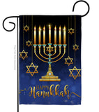 Happy Hanukkah - Hanukkah Winter Vertical Impressions Decorative Flags HG114227 Made In USA