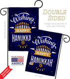 Wish Happy Hanukkah - Hanukkah Winter Vertical Impressions Decorative Flags HG114239 Made In USA