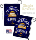 Wish Happy Hanukkah - Hanukkah Winter Vertical Impressions Decorative Flags HG114239 Made In USA