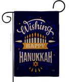 Wish Happy Hanukkah - Hanukkah Winter Vertical Impressions Decorative Flags HG114239 Made In USA