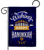 Wish Happy Hanukkah - Hanukkah Winter Vertical Impressions Decorative Flags HG114239 Made In USA