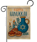 Hanukkah Sufganiyot - Hanukkah Winter Vertical Impressions Decorative Flags HG114240 Made In USA