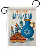 Hanukkah Sufganiyot - Hanukkah Winter Vertical Impressions Decorative Flags HG114240 Made In USA