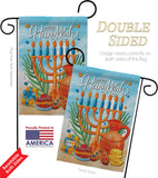 Hanukkah Feast - Hanukkah Winter Vertical Impressions Decorative Flags HG120278 Made In USA