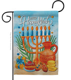 Hanukkah Feast - Hanukkah Winter Vertical Impressions Decorative Flags HG120278 Made In USA