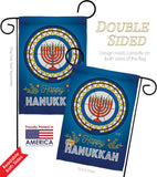 Celebratory Hanukkah - Hanukkah Winter Vertical Impressions Decorative Flags HG130430 Made In USA