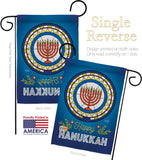 Celebratory Hanukkah - Hanukkah Winter Vertical Impressions Decorative Flags HG130430 Made In USA