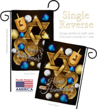 Happy Hanukkah - Hanukkah Winter Vertical Impressions Decorative Flags HG137063 Made In USA