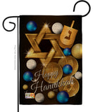 Happy Hanukkah - Hanukkah Winter Vertical Impressions Decorative Flags HG137063 Made In USA