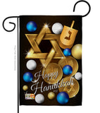 Happy Hanukkah - Hanukkah Winter Vertical Impressions Decorative Flags HG137063 Made In USA