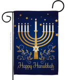 Happy Hanukkah - Hanukkah Winter Vertical Impressions Decorative Flags HG137324 Made In USA