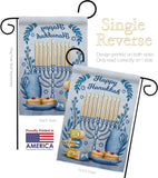 Happy Hanukkah - Hanukkah Winter Vertical Impressions Decorative Flags HG137326 Made In USA