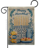 Happy Hanukkah - Hanukkah Winter Vertical Impressions Decorative Flags HG137326 Made In USA