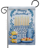 Happy Hanukkah - Hanukkah Winter Vertical Impressions Decorative Flags HG137326 Made In USA