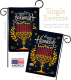 Happy Hanukkah - Hanukkah Winter Vertical Impressions Decorative Flags HG137327 Made In USA