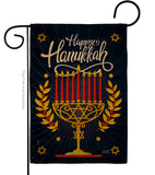 Happy Hanukkah - Hanukkah Winter Vertical Impressions Decorative Flags HG137327 Made In USA