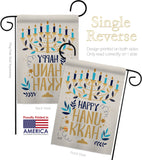 Happy Hanukkah - Hanukkah Winter Vertical Impressions Decorative Flags HG137328 Made In USA