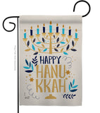 Happy Hanukkah - Hanukkah Winter Vertical Impressions Decorative Flags HG137328 Made In USA