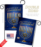 Happy Hanukkah - Hanukkah Winter Vertical Impressions Decorative Flags HG137329 Made In USA