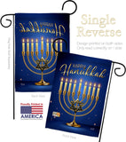 Happy Hanukkah - Hanukkah Winter Vertical Impressions Decorative Flags HG137329 Made In USA