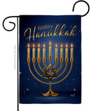 Happy Hanukkah - Hanukkah Winter Vertical Impressions Decorative Flags HG137329 Made In USA