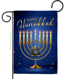 Happy Hanukkah - Hanukkah Winter Vertical Impressions Decorative Flags HG137329 Made In USA