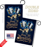 Happy Hanukkah - Hanukkah Winter Vertical Impressions Decorative Flags HG137330 Made In USA