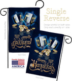 Happy Hanukkah - Hanukkah Winter Vertical Impressions Decorative Flags HG137330 Made In USA