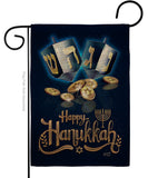 Happy Hanukkah - Hanukkah Winter Vertical Impressions Decorative Flags HG137330 Made In USA