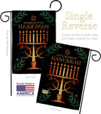 Celebrate Hanukkah - Hanukkah Winter Vertical Impressions Decorative Flags HG190011 Made In USA