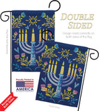 Lighting Hanukkah - Hanukkah Winter Vertical Impressions Decorative Flags HG190184 Made In USA