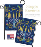 Lighting Hanukkah - Hanukkah Winter Vertical Impressions Decorative Flags HG190184 Made In USA