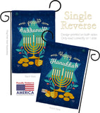 Happy Hanukkah - Hanukkah Winter Vertical Impressions Decorative Flags HG191061 Made In USA