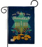 Happy Hanukkah - Hanukkah Winter Vertical Impressions Decorative Flags HG191061 Made In USA