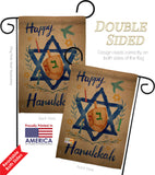 Happy Hanukkah - Hanukkah Winter Vertical Impressions Decorative Flags HG191077 Made In USA