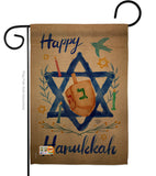 Happy Hanukkah - Hanukkah Winter Vertical Impressions Decorative Flags HG191077 Made In USA