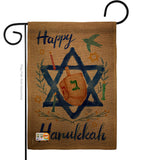 Happy Hanukkah - Hanukkah Winter Vertical Impressions Decorative Flags HG191077 Made In USA