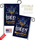 Happy Hanukkah - Hanukkah Winter Vertical Impressions Decorative Flags HG192314 Made In USA