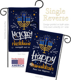 Happy Hanukkah - Hanukkah Winter Vertical Impressions Decorative Flags HG192314 Made In USA