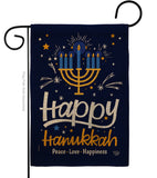 Happy Hanukkah - Hanukkah Winter Vertical Impressions Decorative Flags HG192314 Made In USA