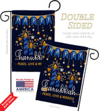 Peace Love Happiness - Hanukkah Winter Vertical Impressions Decorative Flags HG192315 Made In USA