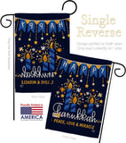 Peace Love Happiness - Hanukkah Winter Vertical Impressions Decorative Flags HG192315 Made In USA