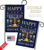 Happy Hanukkah - Hanukkah Winter Vertical Impressions Decorative Flags HG192317 Made In USA