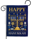 Happy Hanukkah - Hanukkah Winter Vertical Impressions Decorative Flags HG192317 Made In USA