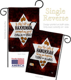Lights Of Hanukkah - Hanukkah Winter Vertical Impressions Decorative Flags HG192594 Made In USA
